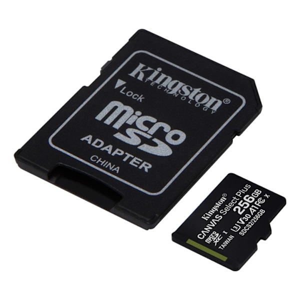 Kingston 256GB micSDXC Canvas Select Plus 100R A1 C10 Card + ADP