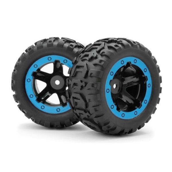 BLACKZON Slyder MT Wheels/Tires Assembled (Black/Blue)