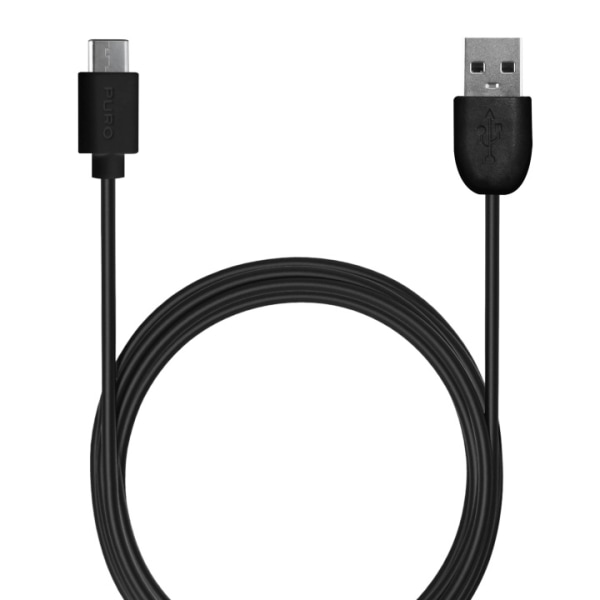 Puro USB-A - USB-C cable, 1m, Black