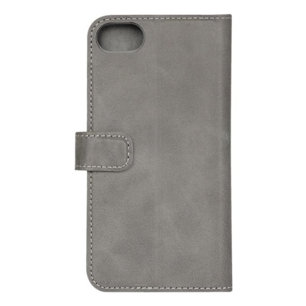 Essentials iPhone 6/7/8/SE (2020), Läder wallet 3 kort, grå Grå