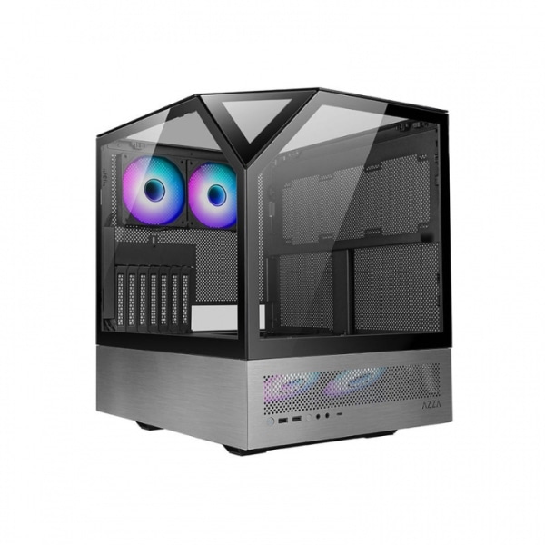 AZZA Sanctum 810 Tower Extended ATX No Power Supply Black Silver