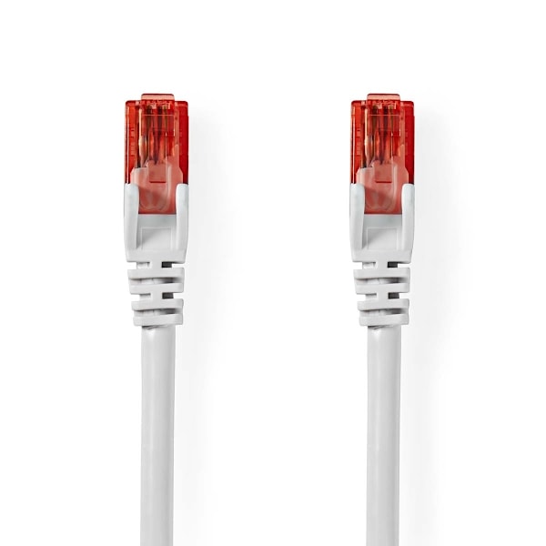 Nedis CAT6 Verkkokaapeli | RJ45 uros | RJ45 uros | U/UTP | 0.25 m | Pyöreä | PVC | Valkoinen | Label