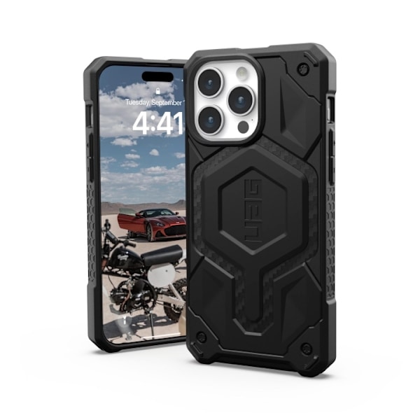 Urban Armor Gear iPhone 15 Pro Max Monarch Pro  - Carbon Fiber Svart