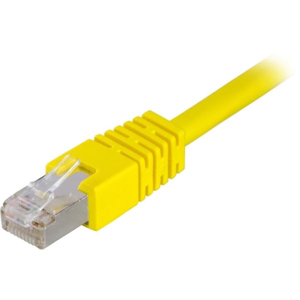 Deltaco F/UTP Cat6 patch cable, LSZH, 0.7m, yellow