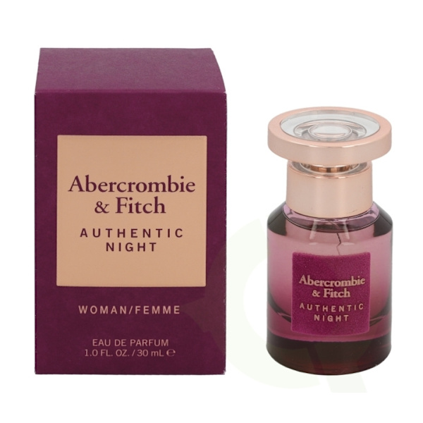 Abercrombie & Fitch Authentic Night Women Edp Spray carton @ 1 bottle x 30 ml