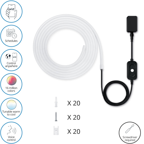 WiZ WiFi Smart RGBW-Lightstrip Utomhus 5m