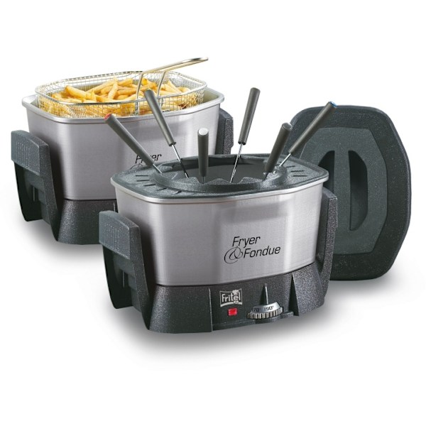 FRITEL Starter Deep Fryer / Fondue 1.5 liters Black/Gray/Silver