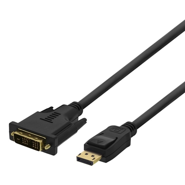 DELTACO kaapeli Lenovo DisplayPort - DVI-D Single Link, 2m, musta