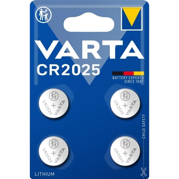 Varta CR2025 Lithium Coin 4 Pack