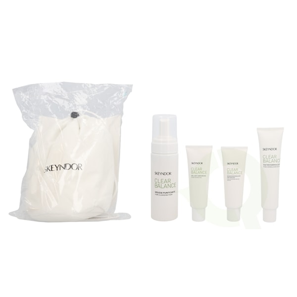 Skeyndor Clear Balance Oily Skins Pack 325 ml Pure Cleansing Foam 150ml/2xPure Defence Gel 50ml/Pore Normalising Factor 75ml