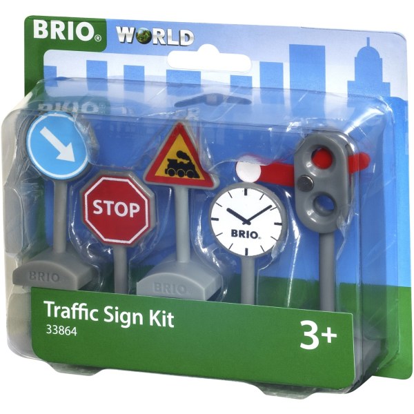 BRIO World 33864 - Sæt med trafikskilte 5 stk