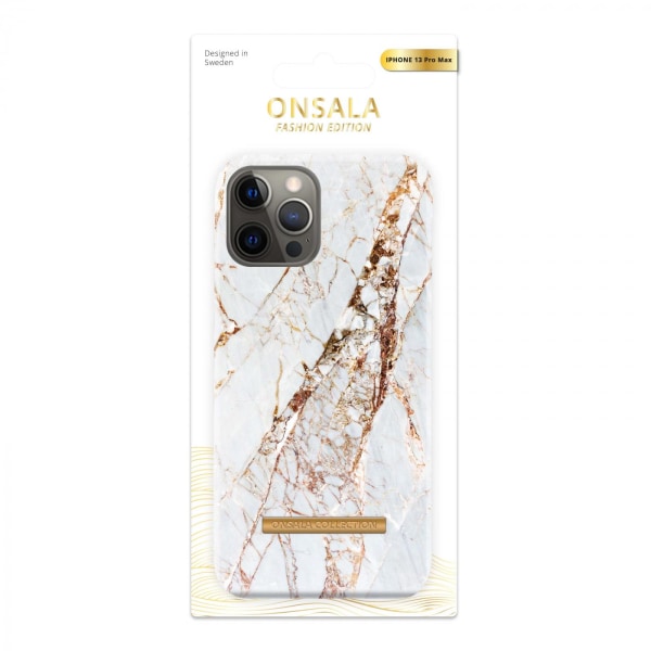 ONSALA Mobilskal Soft White Rhino Marble - iPhone 13 Pro Max Vit