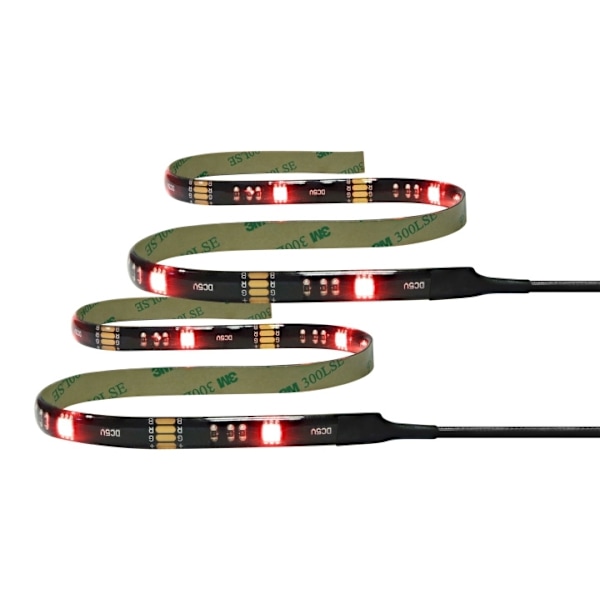 deltaco_gaming LED strip 2x50cm 4 modes 12 colors 16xRGB remote control
