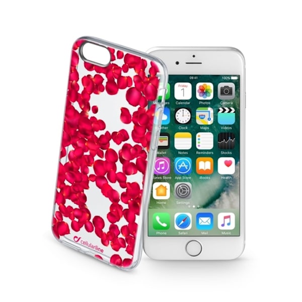 CellularLine Ruusut, TPU kuori iPhone 6 / 6S Transparent