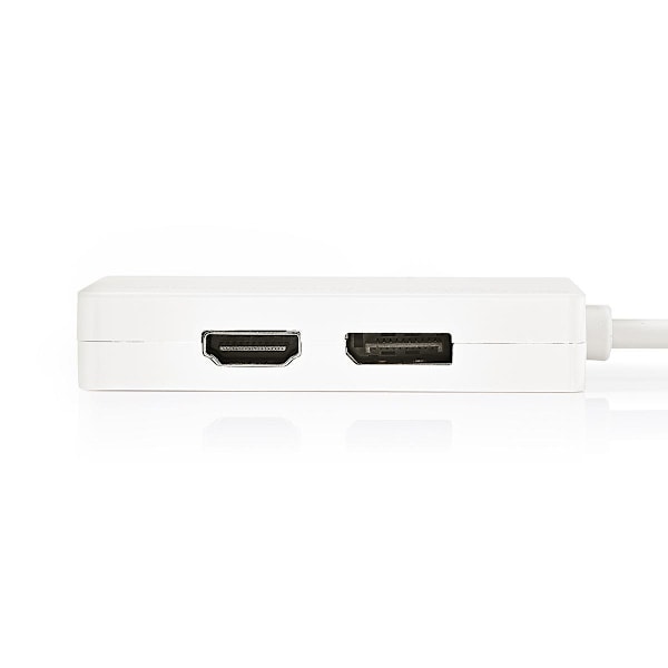 Nedis Mini Displayport-kabel | DisplayPort 1.2 | Mini DisplayPort Hane | DisplayPort Hona / DVI-D 24+1-Pin Hona / HDMI™ ingång | 21.6 Gbps | Nickelpla
