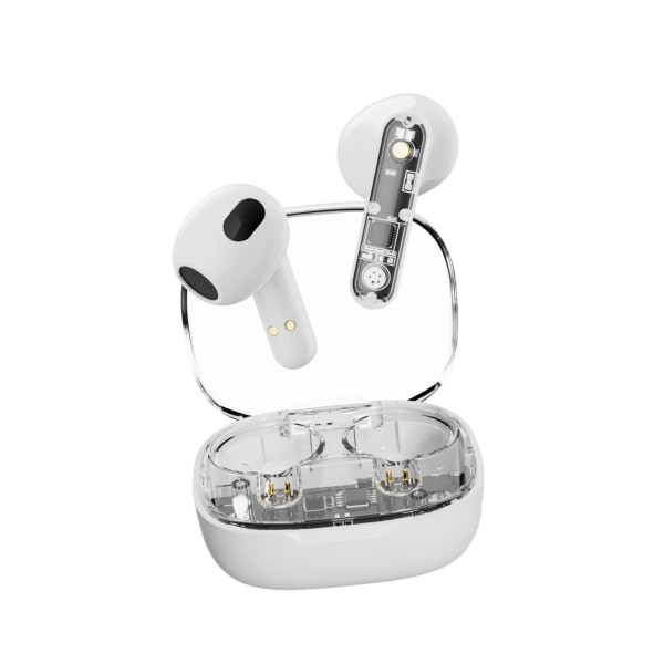 Streetz T150 TWS earphones, Transparent White Vit