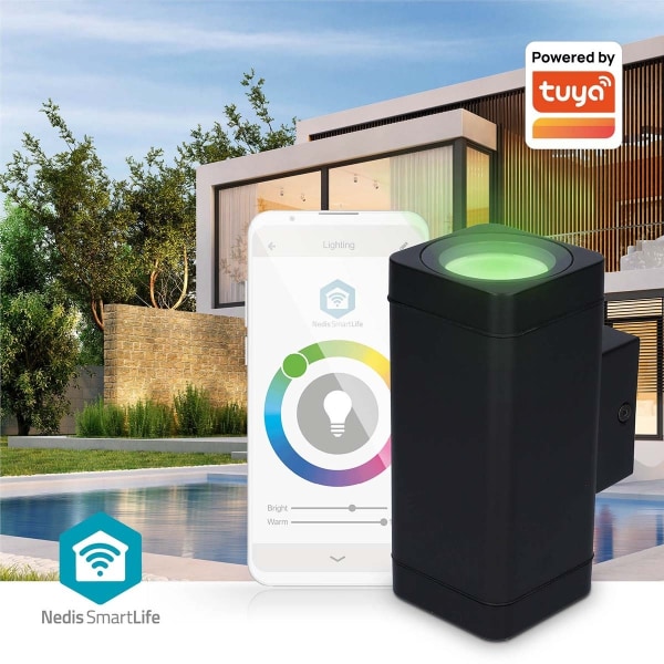 Nedis Smartlife Outdoor Light | 760 lm | Bluetooth® | 8.5 W | Lämpimästä kylmään valkoiseen | 2700 - 6500 K | ABS-Muovi | Android™ / IOS