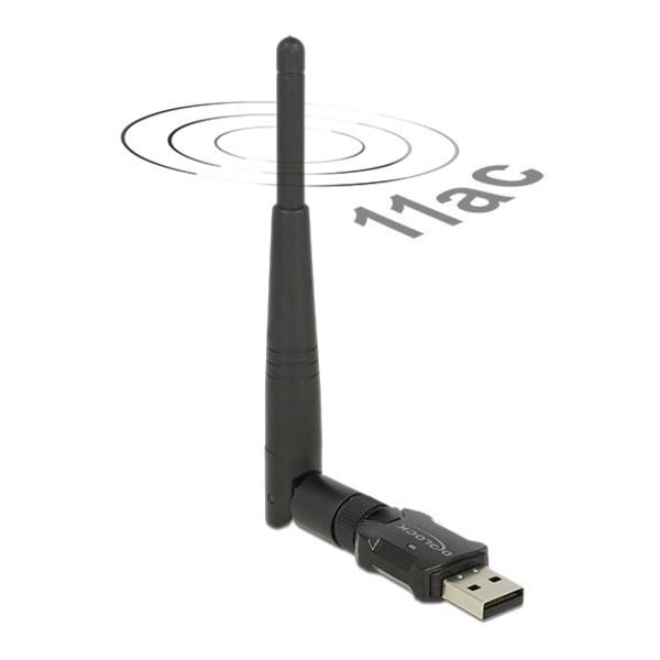 DeLOCK trådlöst nätverkskort, extern antenn, 802.11ac, USB 2.0