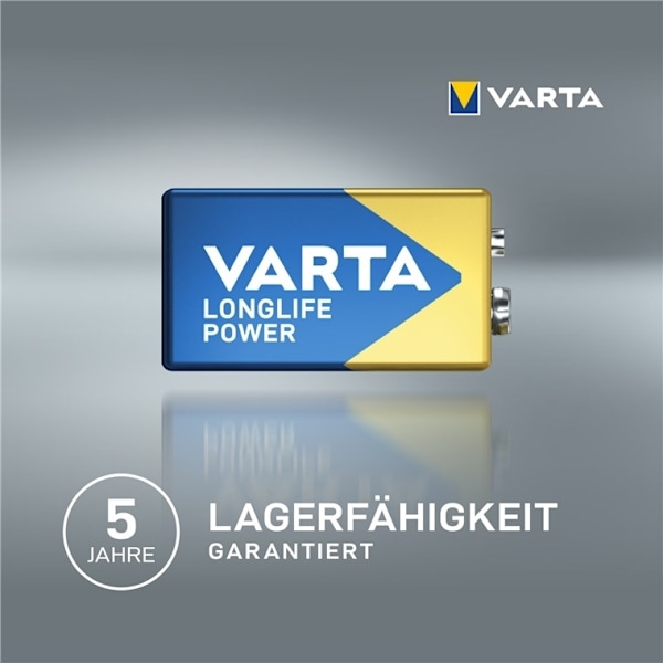 Varta 6LR61/6LP3146/9 V Block (4922) batteri, 1 st. oförpackad alkaliskt manganbatteri, 9 V