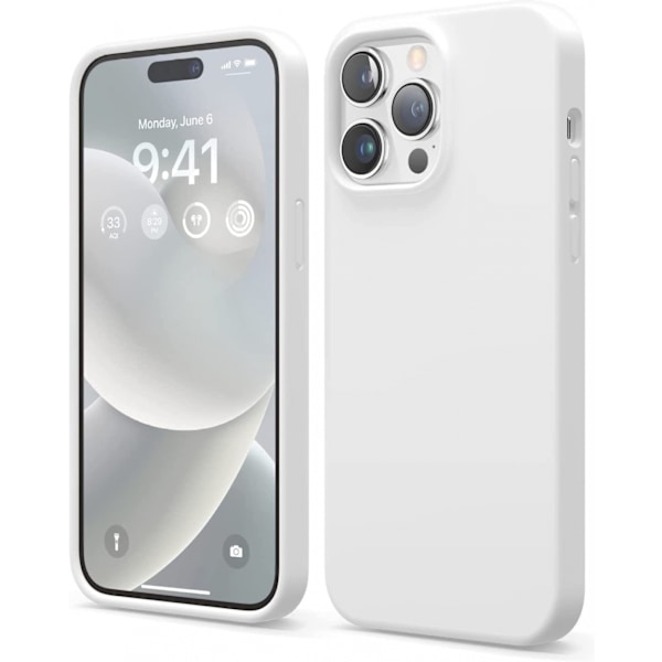 Silikonskal till iPhone 15 Pro Max, Vit Vit