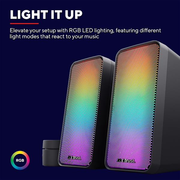 Trust GXT 611 Wezz RGB Gaming speakers 12W
