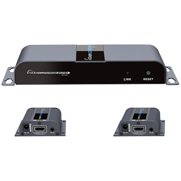 1X2 HDMI Extender Splitter over CAT6/6a/7 40m with IR pass-back