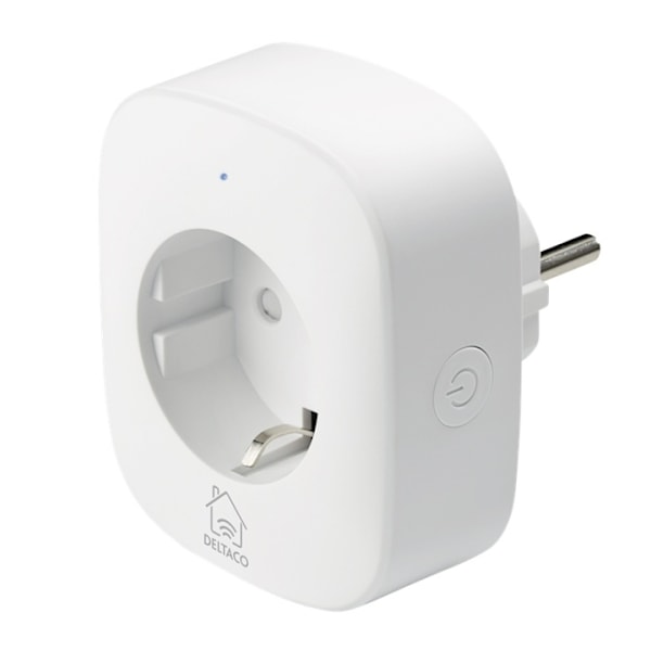 DELTACO SH-P01E Smart Home Plug with energy monitoring, 2.4GHz, white