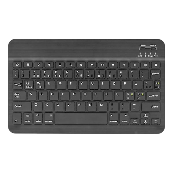 DELTACO Fodral og Bluetooth tastatur til 10" Tablets, sort Svart