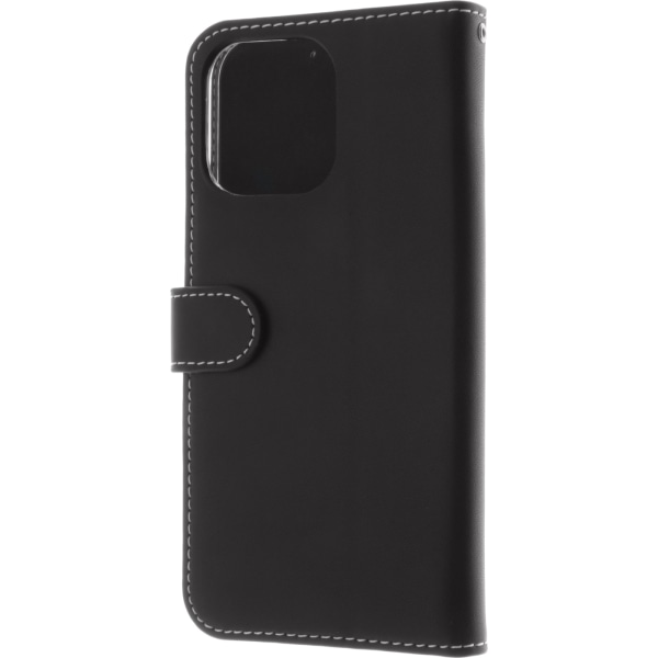 Insmat Exclusive Flip Case -plånboksfodral, iPhone 15 Pro Max, s Svart