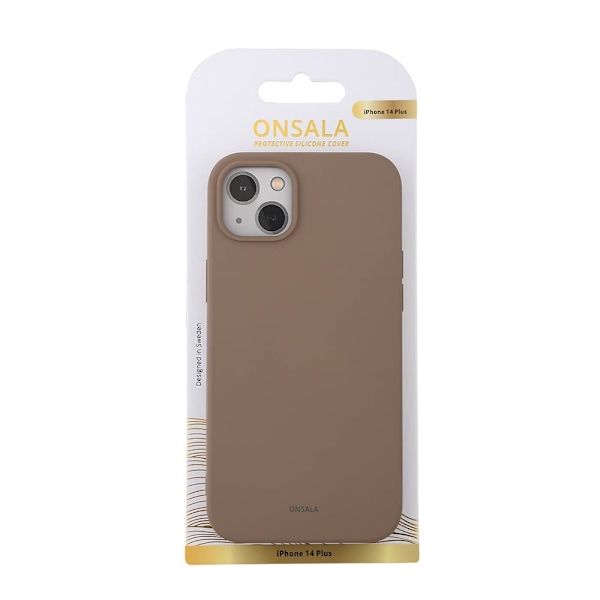 Onsala Backcover Silicone iPhone 14 Plus 6,7" Summer Sand Brun