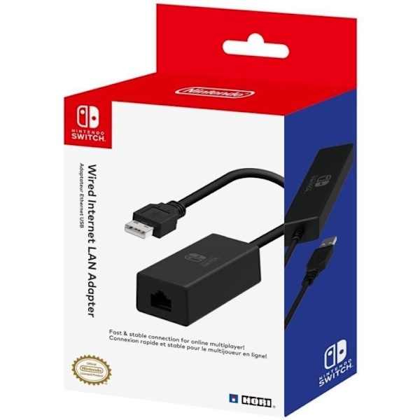 Hori Wired Internet LAN Adapter -nätadapter för kabelanslutning till internet, Switch.