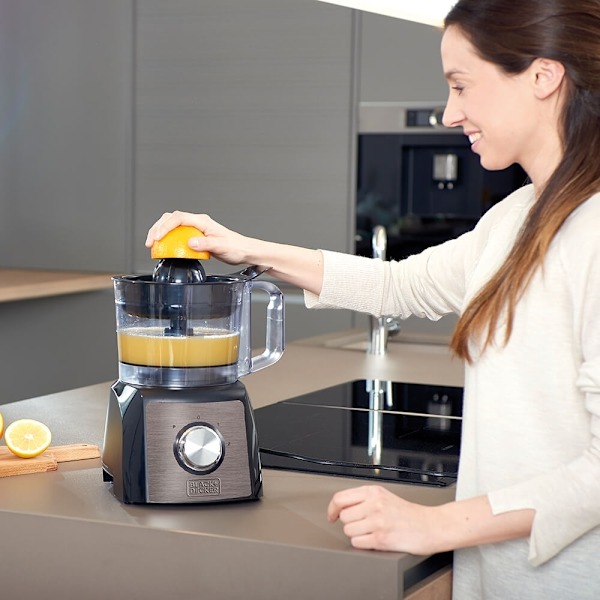 BLACK+DECKER Matberedare 1200W Borstat Stål