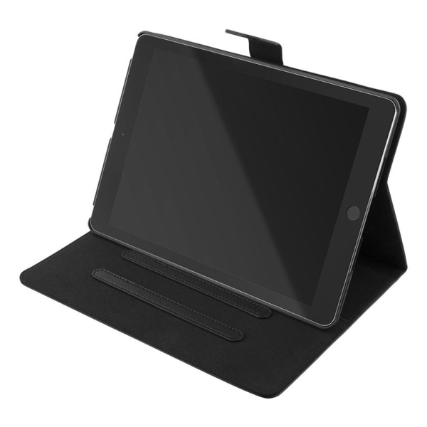 DELTACO iPad 10.2" 2020 case, vegan leather, sleep/wake, stand Svart