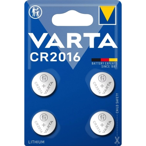 Varta CR2016 Lithium Mønt 4 Pakke