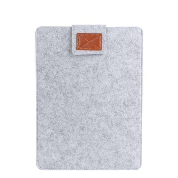 11\" tommer computer sleeve i stilfuldt uld, Lysegrå