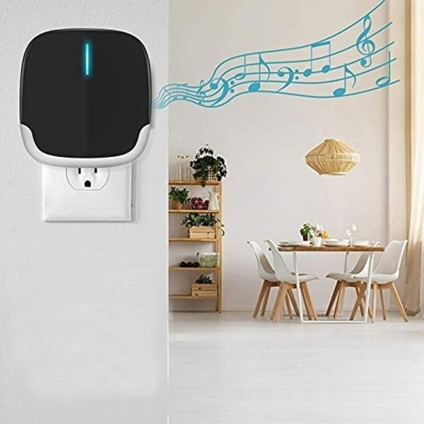 Plug & Play Langaton ovikello pitkällä kantamalla, musta