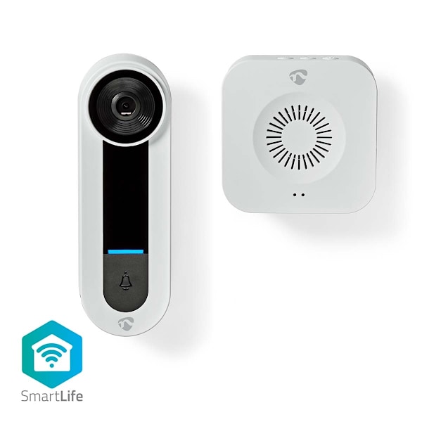 Nedis SmartLife Video Ovipuhelin | Wi-Fi | Verkkovirtakäyttöinen | 1536x1536 | MicroSD (ei sisälly) / Onvif / Pilvipalvelutallennus (valinnainen) | IP