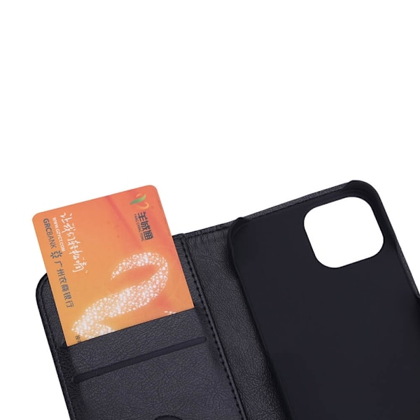 RADICOVER Strålningsskydd Mobilfodral PU-Läder iPhone 13 Mini Flipcover Svart Svart
