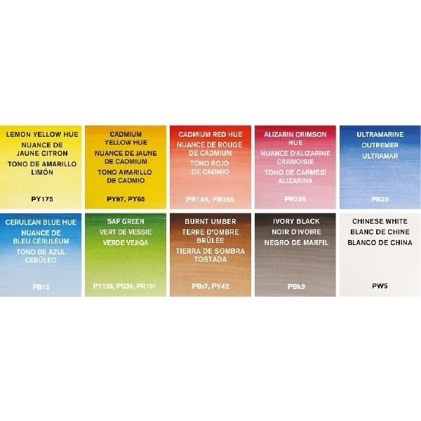WINSOR Cotman watercolour set 10 tubes (13pcs)