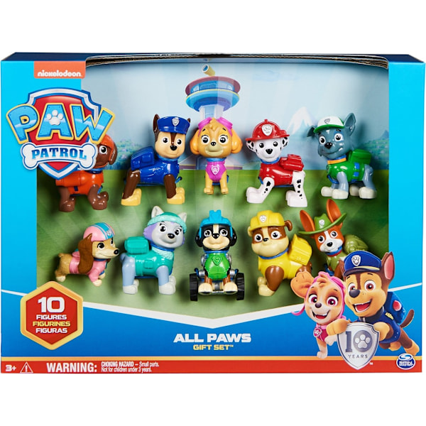 Paw Patrol figurpaket, 10 figurer