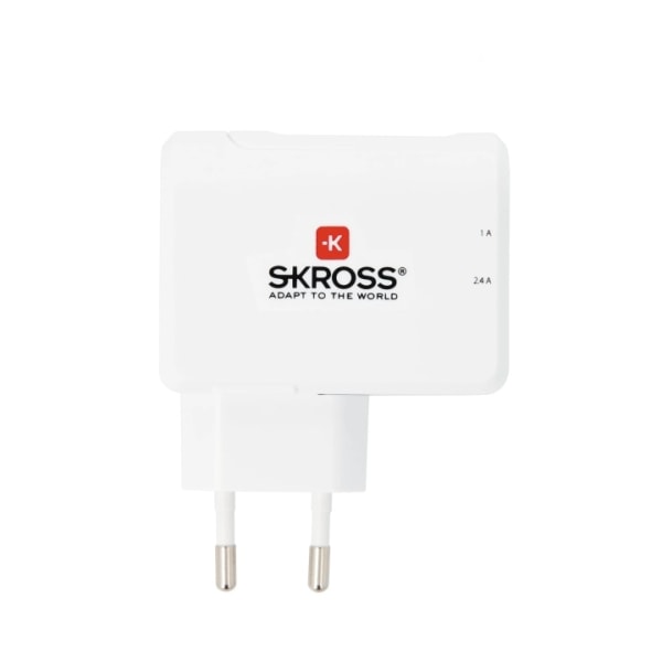 SKROSS Euro USB Oplader, 2-Port, 3,4A