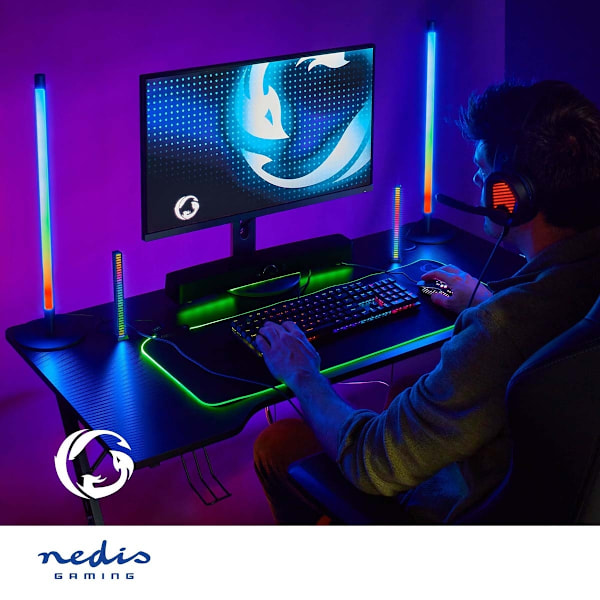 Nedis Spelljus | RGB | Batteridriven | Används för: Dator / Skrivbord | Svart