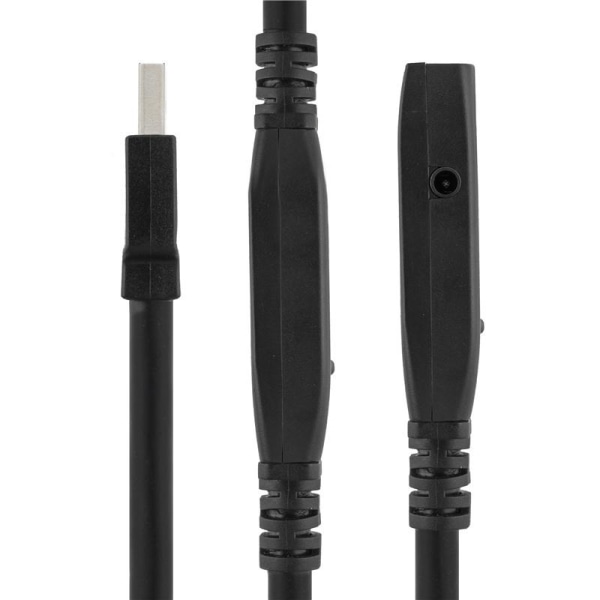 DELTACO PRIME aktiv USB 3.0-forlængerkabel, Type A han-hun,15m,s