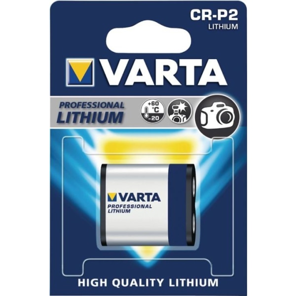 Varta CR P2 (6204) batteri, 1 stk. blister lithium batteri, 6 V