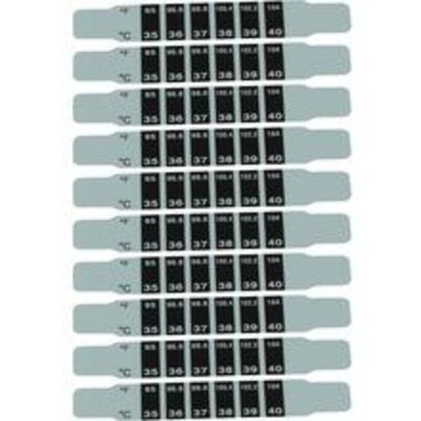10st Termometer för bebisar svart 9,3 x 2,5 cm