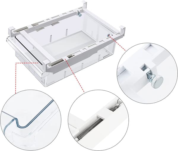 2 pack organiserings lådor kylskåp