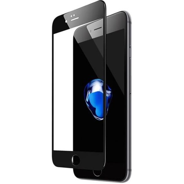 iPhone 8 Plus Full cover 4D Heltäckande Svart svart