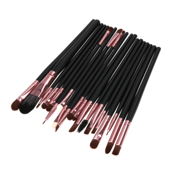 20st komplett set sminkborstar eyeliner foundation borste svart 17.5cm ~ 19,5 cm
