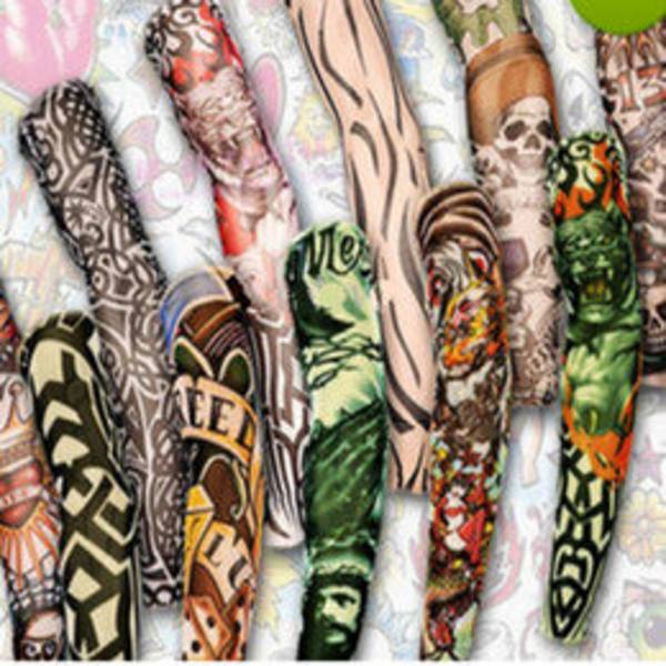 4 Pack Fake Temporary Tattoo Nylon Arm Ärm Sleeve Tatuering