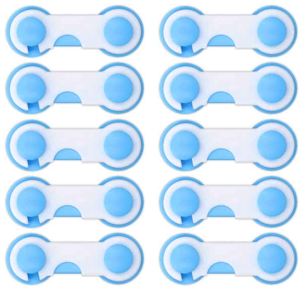 10st Dörrspärr för Barn - Enkel montering blå 10 x 3,7 cm 33e9 | Blå |  Plast | Fyndiq